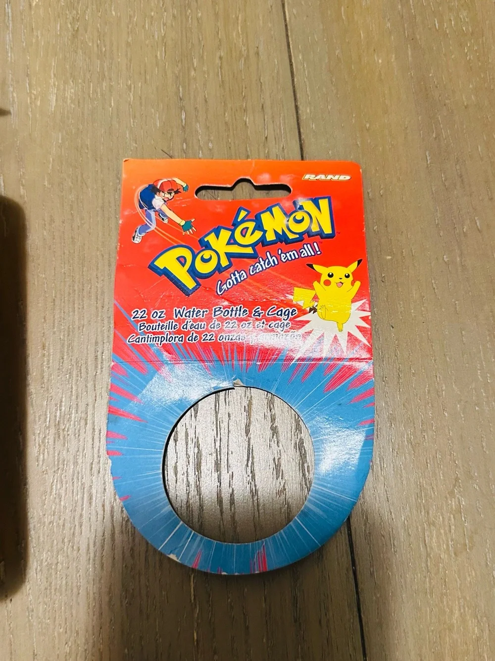Pokémon Pikachu 22oz Water Bottle with Cage,Mount and screws 1999 Vintage